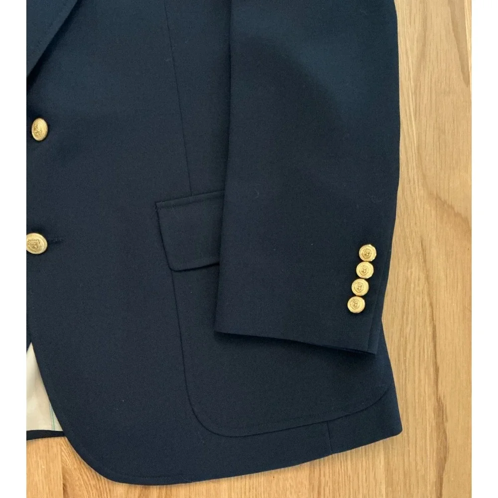 Vintage Navy Blue Sport Coat 42R • Gold Buttons •‎ Academia Ivy Prep Made in USA